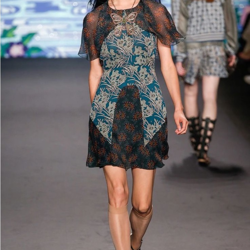 Anna sui Floral Print Dress